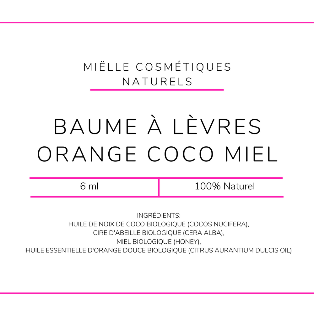 
                  
                    Baume à lèvres Orange Coco Miel - Douceur Biologique
                  
                