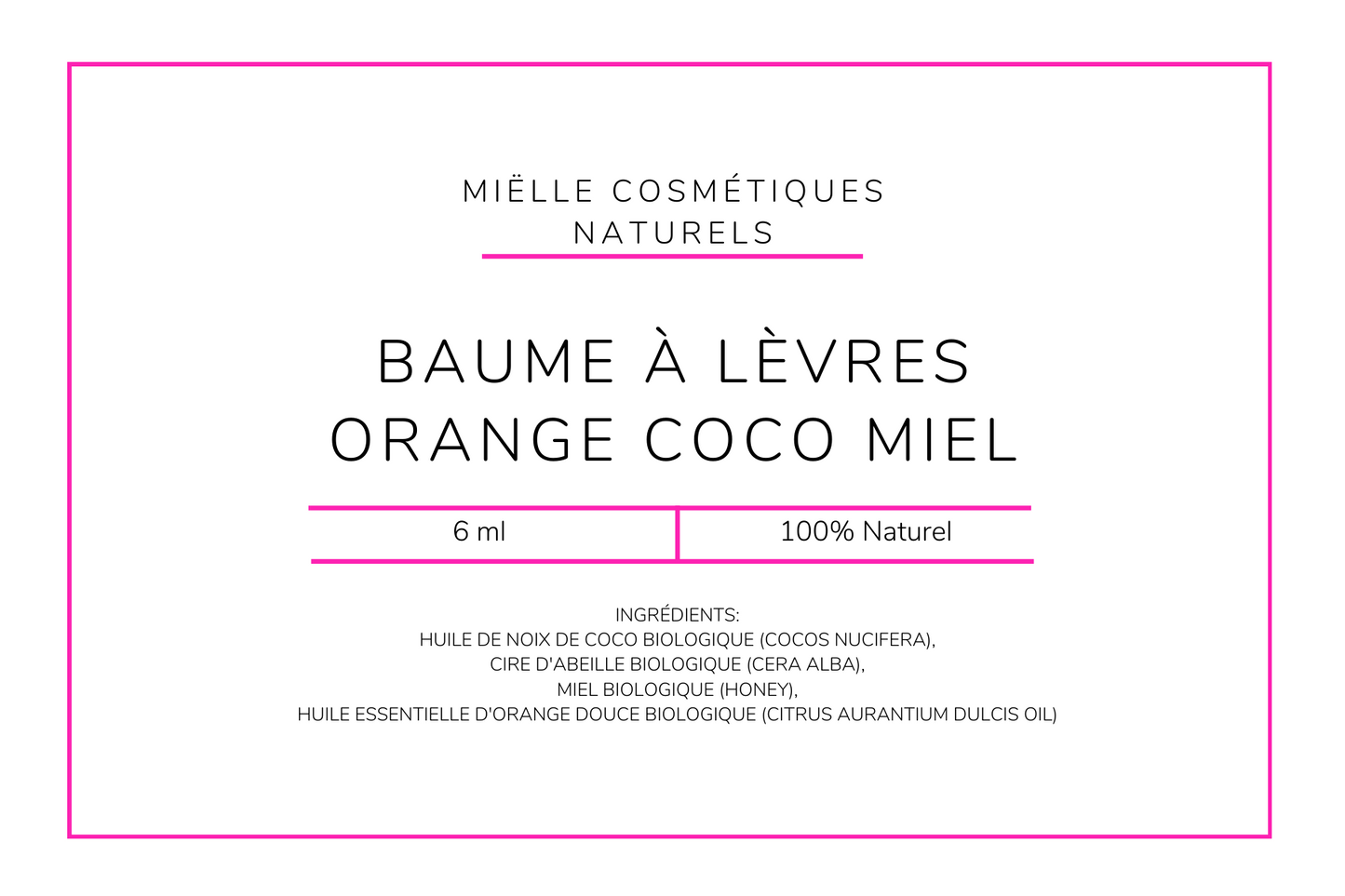 
                  
                    Baume à lèvres Orange Coco Miel - Douceur Biologique
                  
                