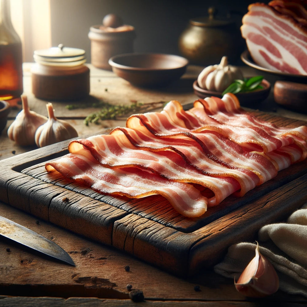 Bacon de Porcs Élevés en Liberté - Savourez la Qualité Éthique