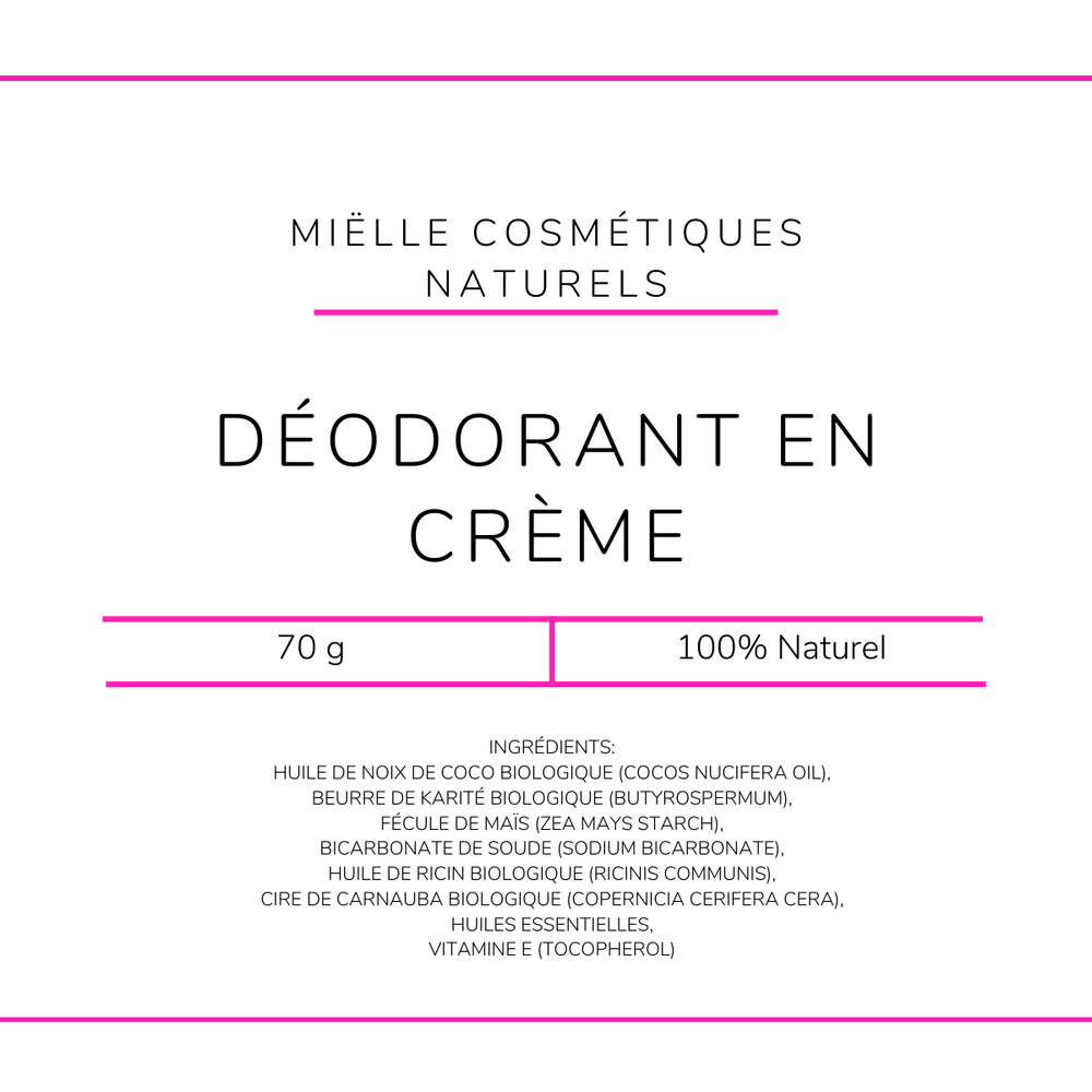 
                  
                    Déodorant en Crème Naturel - Douceur et Efficacité
                  
                